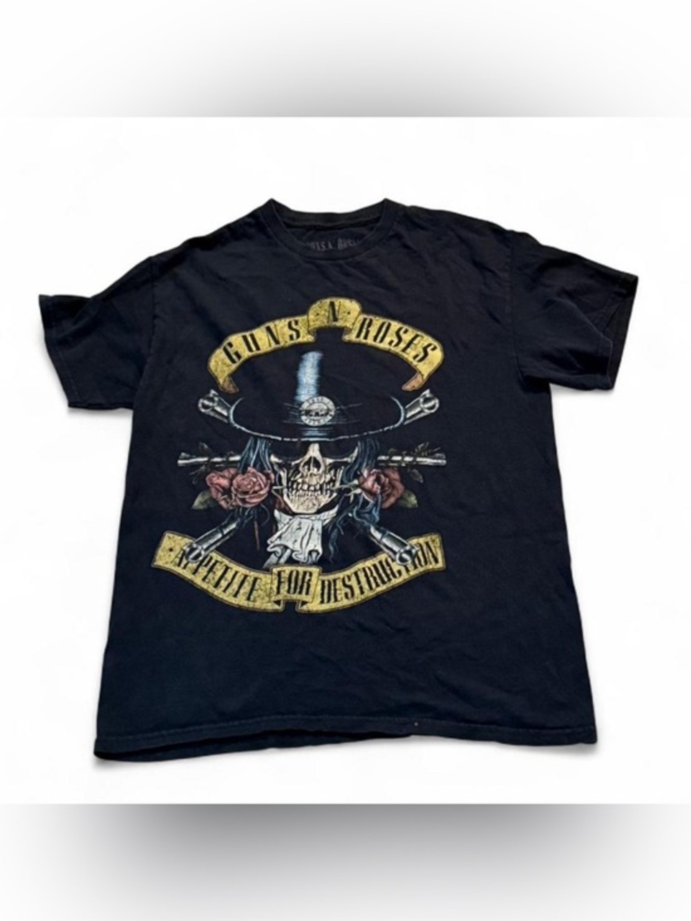 Guns N' Roses Black Graphic Band Short Sleeve Tee - Appetite for Destruction